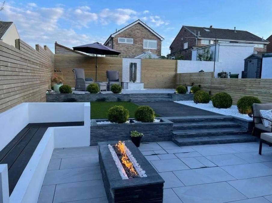 Patio installation in Tiverton
