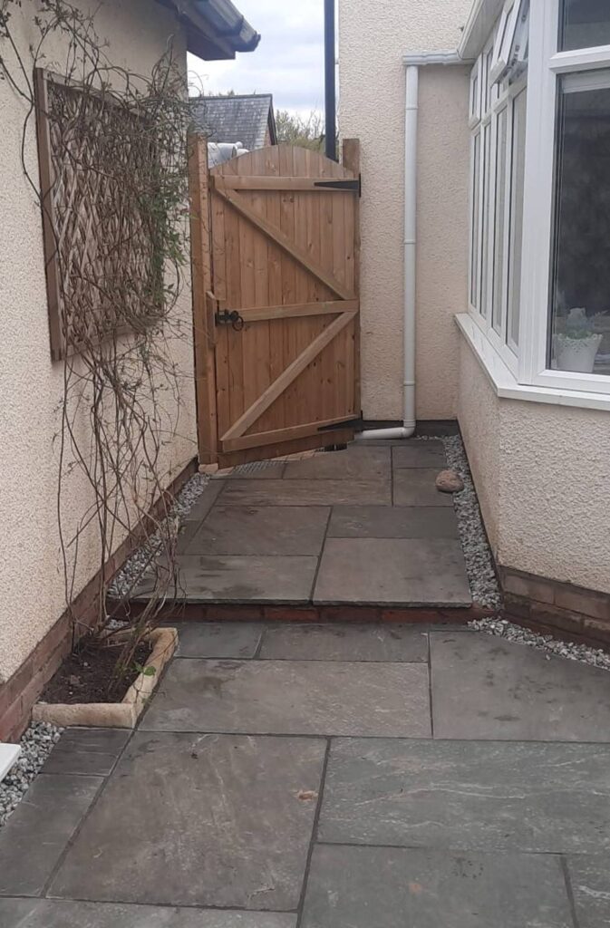 Bespoke patio installation in Tiverton