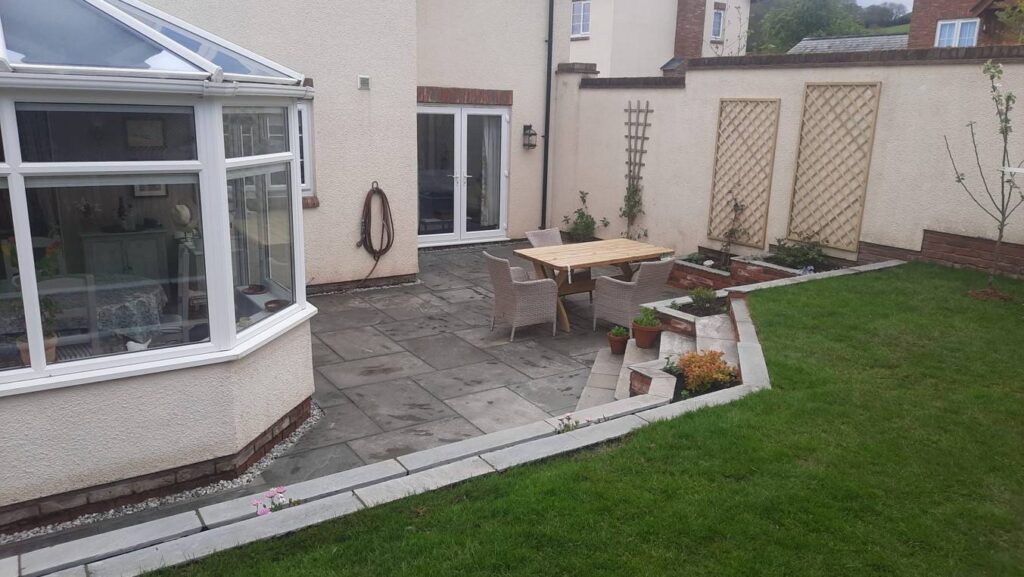 Bespoke patio installation in Tiverton