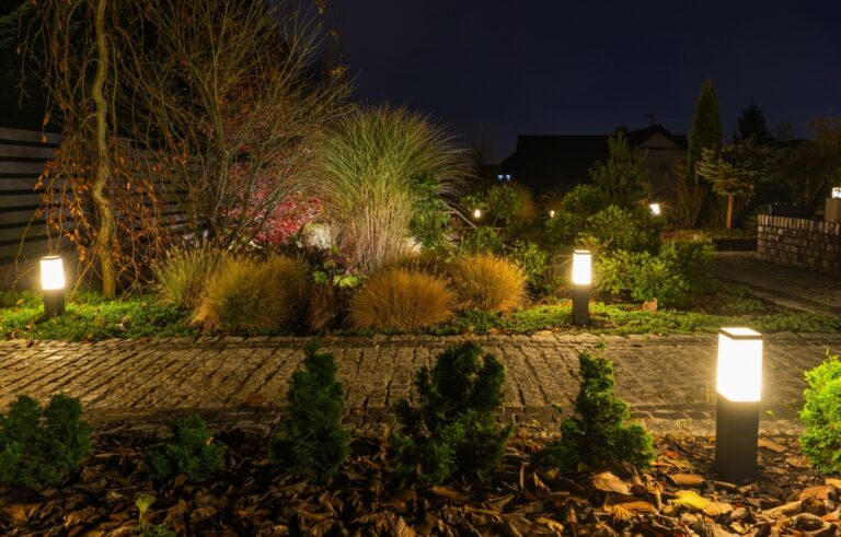 Outdoor space in Tiverton with flower beds